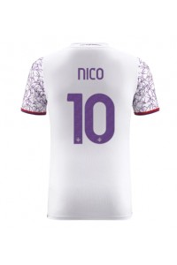 Fiorentina Nicolas Gonzalez #10 Jalkapallovaatteet Vieraspaita 2023-24 Lyhythihainen